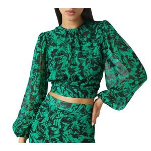 $284 Misa Beatriz Top Emerald Abstract Size XS